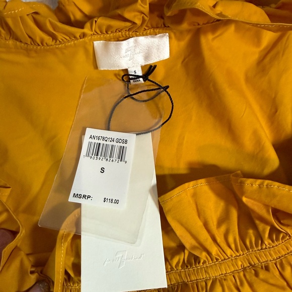 7 For All Mankind One-Shoulder Ruffle Top – Yellow 💛 - Picture 4 of 9